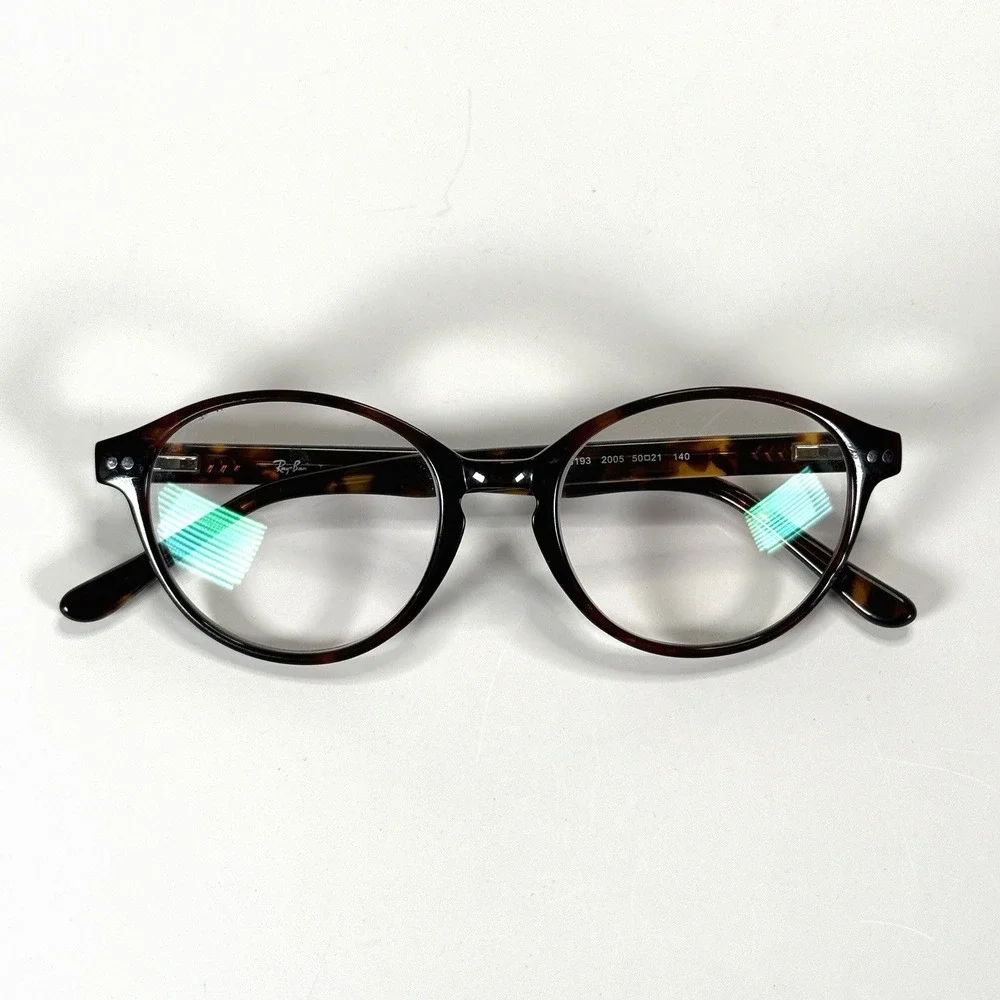 Ray-Ban 5193‎ 2005 Eyeglasses Frame Only 50-21-140 Brown Tortoise Shell Round